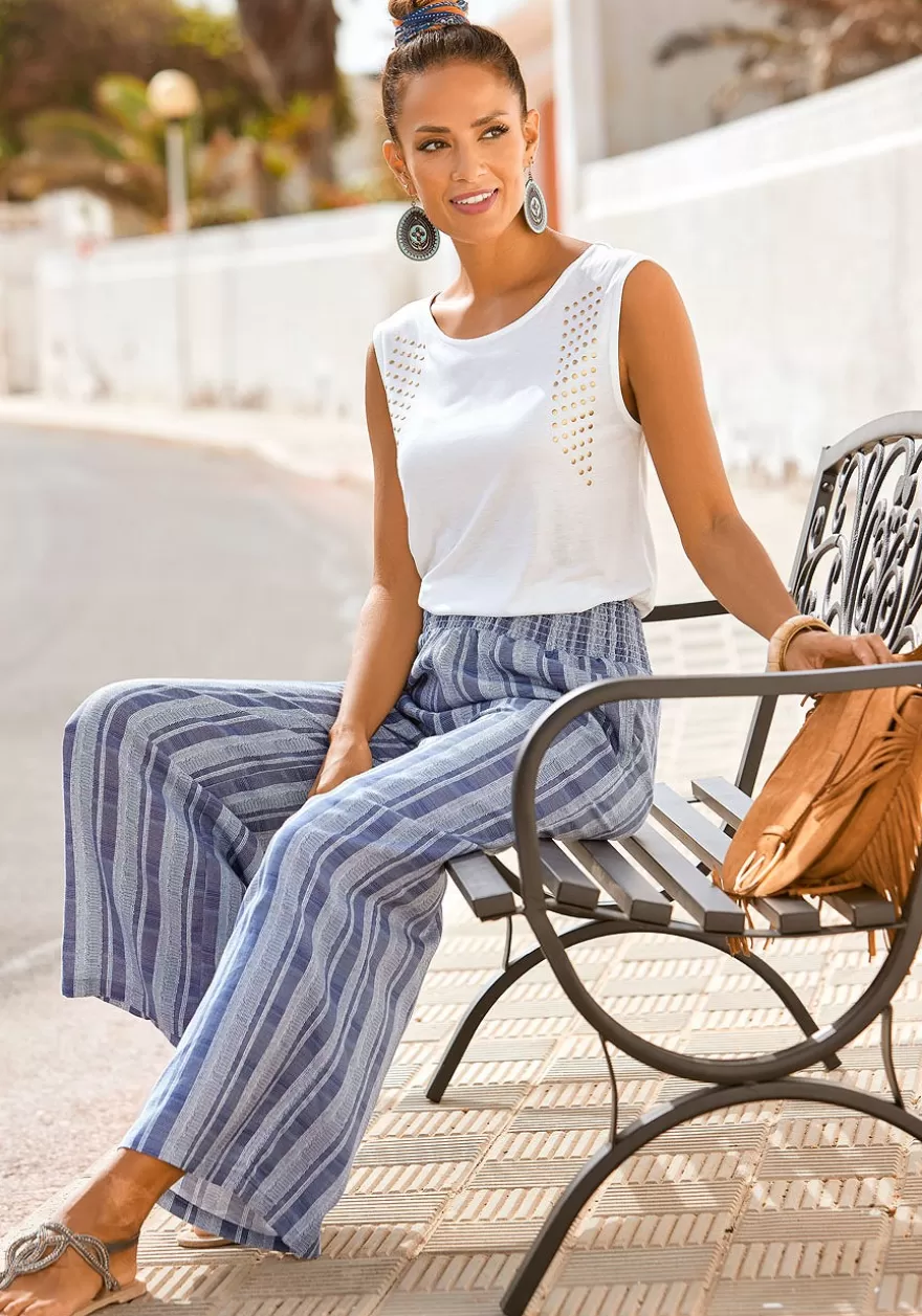 Store Striped Wide Leg Pants Pants