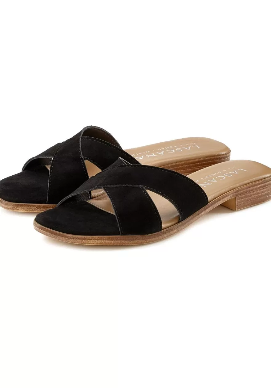 Best Suede Cross Strap Mules Sandals