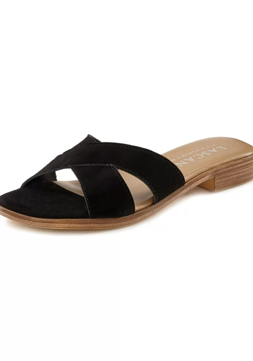 Best Suede Cross Strap Mules Sandals