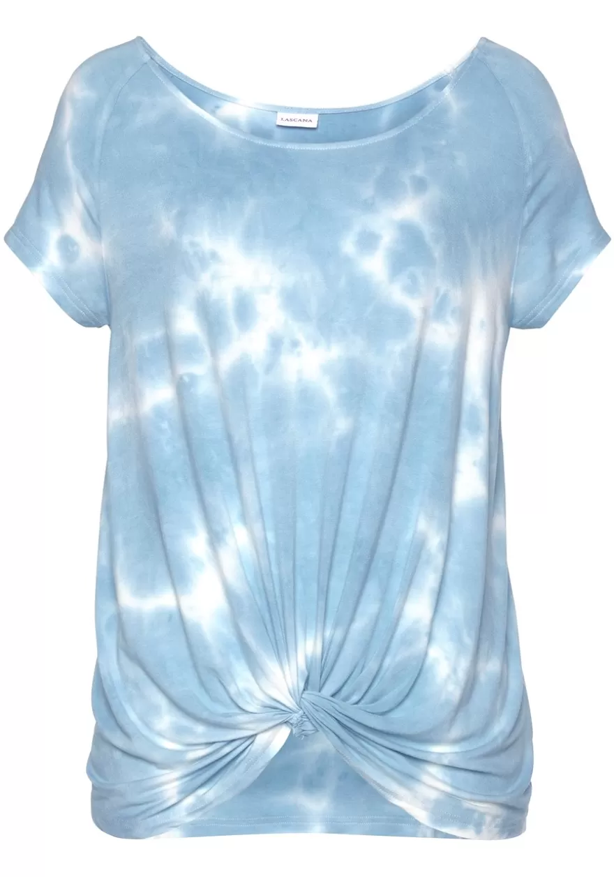 Best Tie Dye Twist Knot Top Short Sleeve Tops