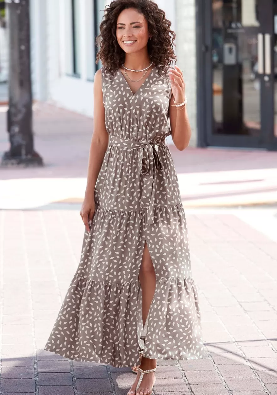 Shop Tiered Slit Maxi Dress Fall Dresses