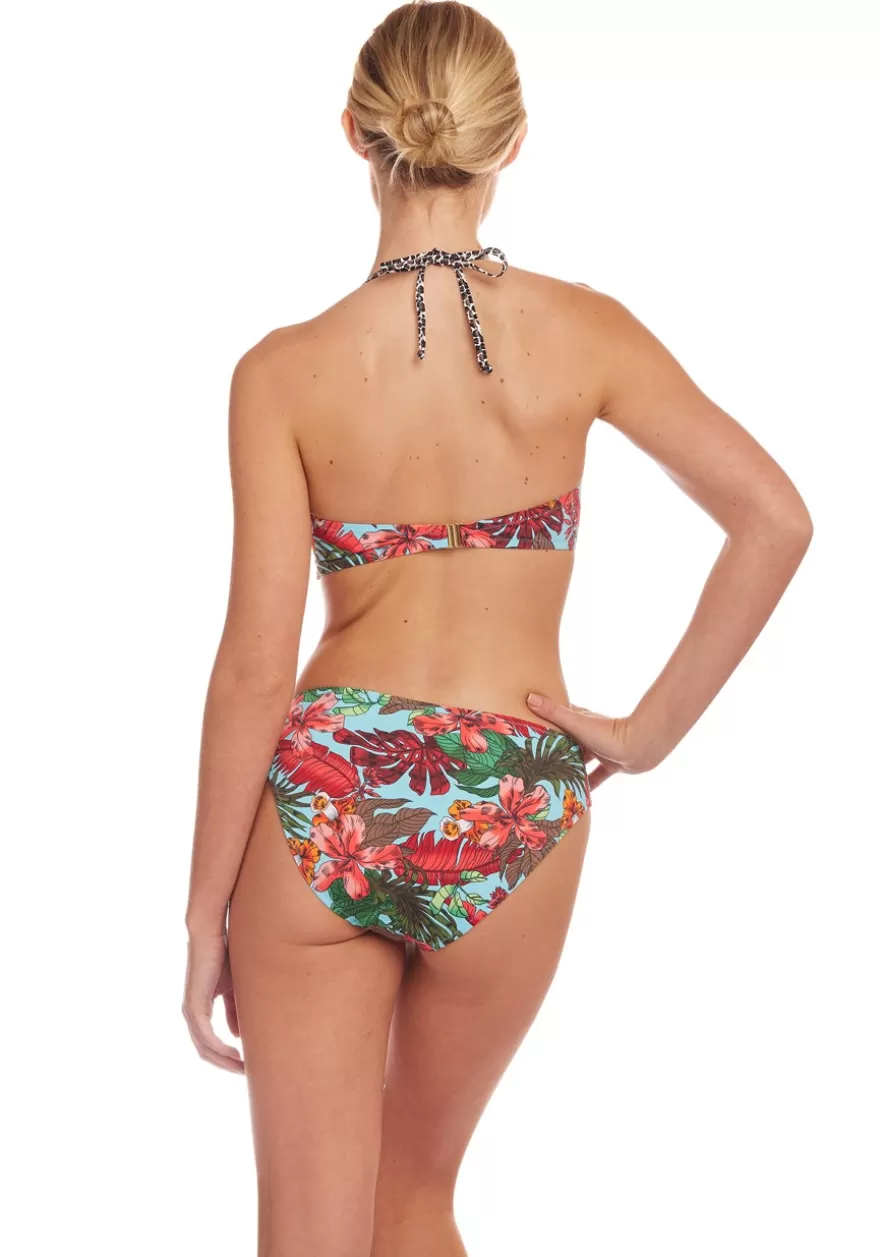 Clearance Tropical Bandeau Bikini Top Bandeau