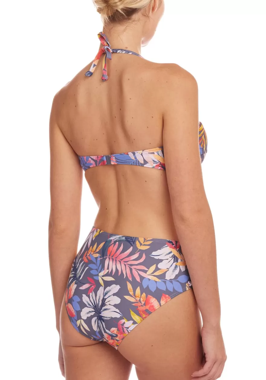 Fashion Tropical Print Bandeau Bikini Top Bandeau