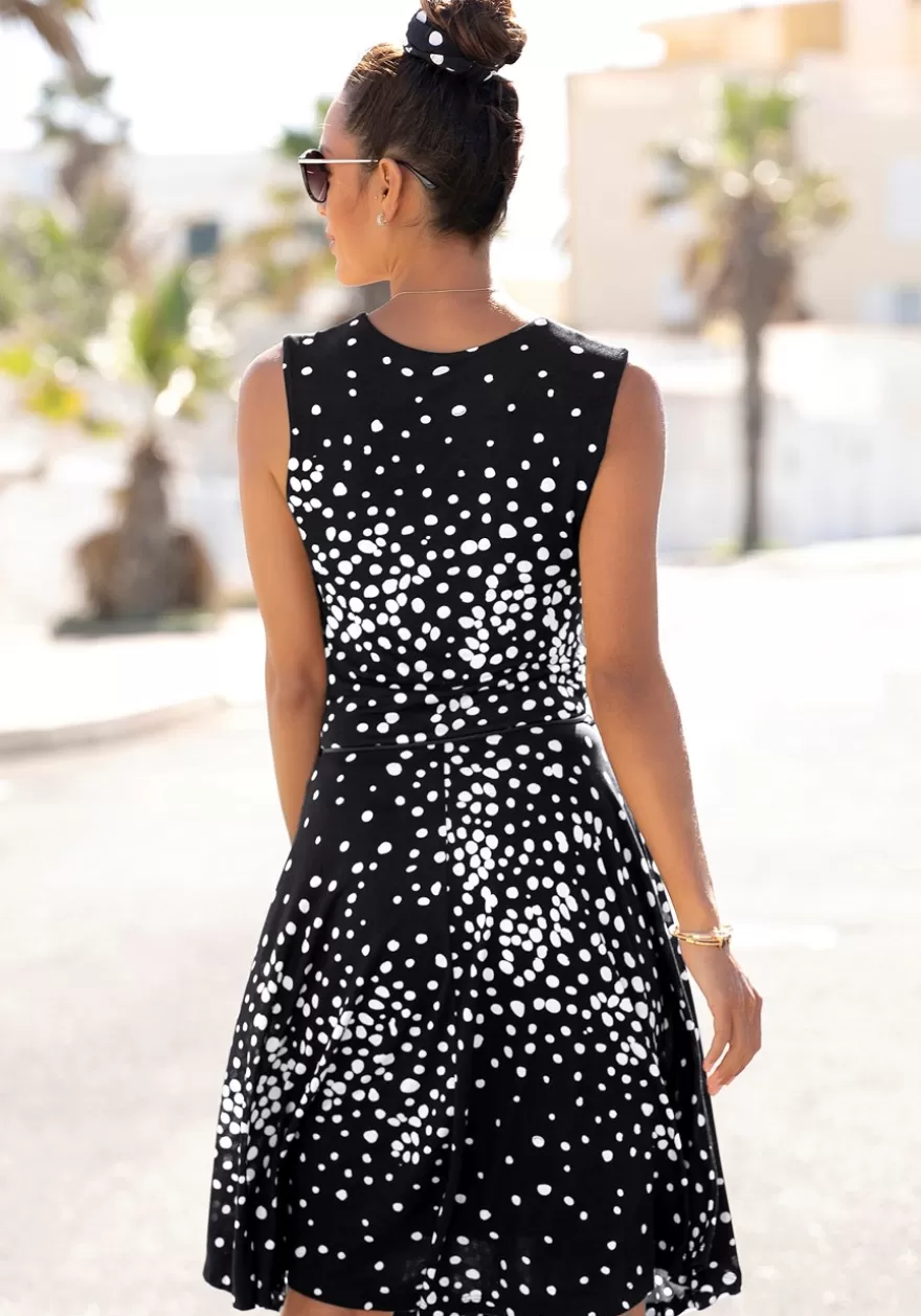 Outlet Wrap Look Printed Dress Fall Dresses